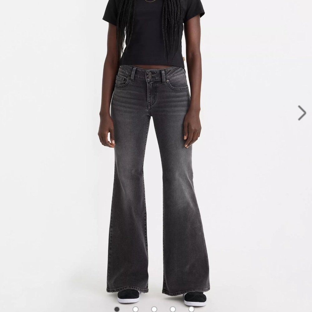 Levi’s Superlow Flare jeans- black/grey denim